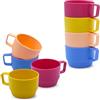 Spetebo Set di 8 tazze da caffè in plastica riutilizzabili - 300 ml - bicchieri da campeggio con manico infrangibile riutilizzabile - tazze da caffè in plastica per uso alimentare lavabile in lavastoviglie