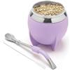 BALIBETOV Yerba Mate Set Tazza e Bombilla Acciaio Inossidabile - Doppia Parete Termica per Tazza Mate - Facile da Pulire e Durevole (Lilla)