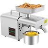 HauTour Macchina della pressa dell'olio, elettrica, 610 W, frantoio automatico, pressa a freddo/caldo, macchina per l'estrazione dell'olio per commerciale e domestico