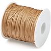 Cheriswelry Cordoncino di nylon intrecciato in nylon, 100 m, per perline, per bracciali, collane, gioielli, decorazioni per la casa, verga dorata scura