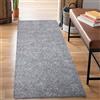 carpet city - Tappeto a pelo lungo, tinta unita, colore: grigio, 80 x 300 cm, per camera da letto e corridoio, morbido e moderno