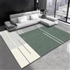 XESZIEO Tappeti Salotto Tappeto Pelo Corto per Camera da Letto Tappeto grande Ampio Tappeto Antiscivolo Tappeto MorbidoGrigio geometrico verde,160 x 210 cm
