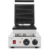 VERTES Macchina per Waffle su Stecco, 4 Waffle alla Volta, 80 pezzi/h, Regolabile 0-300°C, Antiaderente, Piastra in Ghisa con Corpo in Acciaio Inox, Waffle Maker 1800 W, Timer, Manico Termoresistente