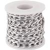 Boutigem 16,4 piedi catene di alluminio Curb link argento non saldato ritorto catena 13,5x8x2mm per fai da te collana gioielli rendendo mestieri