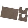 emmevi Tappeto Bagno Set 3 Pezzi 100% Cotone Morbido Antiscivolo Lavabile Mod.SOFTY SET 3 PZ MARRONE