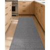 COLOR&GEOMETRY Tappeti da Cucina Antiscivolo Lavabile 61x210cm, 4mm Sottile Tessuto Runner Tappeto, Assorbente Facile da Pulire Tappeti da Pavimento per Davanti al Lavandino, Corridoio, Grigio Chiaro