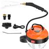 Teodute 3800W Pulitore a Vapore Portatile, 6 Velocità Regolabili, 1L Serbatoio Steam Cleaner, per Cucina Bagno Patio Piastrelle Fughe Pavimenti (Arancione)