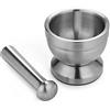 ArtisanShow 18/8 Doppio In Acciaio Inox Pillola Crusher Food Safe Spice Grinder Mortaio e Pestello Piedistallo Set Ciotola Pesto Polvere Aglio Press Pot Herb Mills Tritacarne