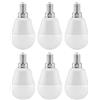 Haofy Lampadine a LED G45 5W E12 con candelabri dimmerabili, bianco caldo 3500K, vetro trasparente a filamento, confezione da 6
