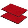 Astra tappetino antisporco resistente - tappetino antiscivolo per porte - zerbino per interni - tappetino d'ingresso robusto - tappeto rosso 80x120 cm set di 2