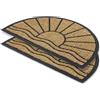 Astra Zerbino antiscivolo per esterni resistente alle intemperie - Coco Deluxe zerbino in gomma e cocco - 45x75 cm set di 2 sole semicircolare