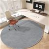 Odot Tappeto Sedia Ufficio Gaming Rotondo, Tappeto Salvapavimento Antiscivolo Protettore del Pavimento Tappetino per Sedia da Ufficio con Ruote per Parquet Pavimenti Duri (grigio,140cm)