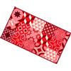 TREND TAPPETO BAGNO CUCINA MULTIUSO PASSATOIA EMMEVI TESSITURA PIATTA FANTASIA PIASTRELLE mod.FAKIRO36 MADE IN ITALY (57x190 cm, Rosso)