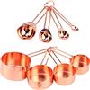 HERCHR Cucchiai Dosatori,Misurini e Cucchiai da Set 8 Pezzi Misurini Cucina in Acciaio Inox con Scala per Cuocere e Cuocere Cucchiai da Cucina Measuring Cups Spoons