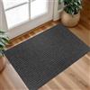 XUCHOU Tappeto per Ingresso 90 x 120 cm Antiscivolo, Assorbente Zerbino Antiscivolo Varie Misure e Colori per Ingresso, Interno Esterno, Nero
