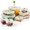 Lasting Freshness - Set di contenitori sottovuoto per alimenti, 19 pezzi, rettangolari