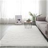 DUOLEH Tappeto grande e non perde pelo, morbido tappeto shaggy con fondo antiscivolo, lavabile, per camera da letto, dormitorio, cameretta dei bambini e soggiorno (120 x 180 cm, bianco sporco)