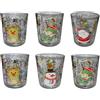 COSE DA CASA 6 bicchieri decori natale gnomo elfo babbo natale renna rosso merry christmas decorazione tavola natalizia addobbi di casa cl25 idea regalo