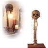 Zhuidream lampada scheletro teschio - il carnevale degli scheletri, Halloween 3D LED Lampada da Tavolo con Teschio Decorazione Statua,Handmade Exquisite Horror Skeleton Lamp Table Lamp Statue Decor