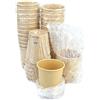 IMBALLAGGI ALIMENTARI PZ 50 BICCHIERI IN CARTA COLORE AVANA COMPOSTABILI 7OZ (200 ML) IMBUSTATI IN BUSTA BIO SINGOLARMENTE MONOUSO