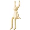 JISADER Statuetta in ceramica con coniglio seduto, statua per mensola da caffè, decorazione da collezione, arte moderna, decorativa con gambe lunghe per, piccolo