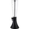 ZTHYSHOZ Torre di Birra con Rubinetto 4 L Beer Tower con ghiacciolo rimovibile in acciaio inox, distributore di bevande for limonata, tè, acqua fredda Birra e altro, nero Dispenser di Birra refrigerante