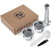 i Cafilas Caffè Riutilizzabili CapsuleTazza Filtro Per Macchina Da Caffè 1 Scatola Di Capsule Di Caffè, Tamper Pennello E Cucchiaio Di Caffè Compatibile Con Kfee/Caffitaly/Tchibo (Capsula + Tamper)