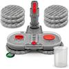 PIESSEONLINE - Mocio Lavapavimenti Compatibile per Dyson V7, V8, V10, V11, V15 - Lava e Aspira Contemporaneamente - Serbatoio Rimovibile con Pompa Erogazione Acqua - 6 Tappetini Lavabili Inclusi