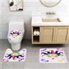 EMCLKS Tappeto Bagno Set di 3 Tappeti da Bagno Antiscivolo,Asciugatura Veloce,Mascherata, illustrazione astratta di carnevale di Natale m,Molto Assorbente e Soffice per Bagno Tappeti,