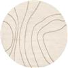 RugVista Bahia, Tappeto, Moderni, Ø 240 cm, Rotonda, Pelo medio, Soggiorno, Camera da letto, Lavabile solo a secco, oeko_tex_100, Bianco crema/Beige