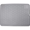EasyByMall Tappetino scolapiatti in silicone, facile da pulire, 40 x 30 cm, sottopentola in silicone antiscivolo, tappetino da tavolo, presina (grigio)