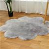 Tomifine Tappeto in Finta Pelle di Pecora Shaggy Man Made in Lana Tappeto a Pelo Lungo Tappeti Imitazione Pelle di Pecora per Soggiorno Camera da Letto Divano Tappeti da Pavimento (120 cm,Grigio)