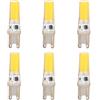 YWBL-WH 6 Pacco G9 Lampadina a LED Dimmable 9W 220V Lampadine Piccole 500LM per Luci da Soffitto, Lampadari, Luci da Armadio (Luce calda 3000K)
