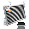 bomoe zerbino in alluminio XXL 70x100 cm extra large - zerbino antiscivolo antiruggine resistente alle intemperie per porte d'ingresso larghe e per interni che trattengono lo sporco - AluGant