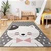 SIMPEX Tappeti per bambini, Disegno gatto, Tappeto Rosa, 120 x 170 cm, Tappeti per bambini, Tappeto camera dei bambini