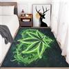 Generico Tappeto Salotto Foglie di Cannabis 50x80 cm, Tappeto Foglie di Marijuana, Antiscivolo Pelo Corto Lavabili per Camera da Letto Cucina Bagno P-&41