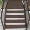 ADUODAO Protezioni per gradini in legno, per scale, lavabili, con retro in gomma antiscivolo, per cani, bambini e anziani (80 x 30 cm, 4 pezzi, marrone)