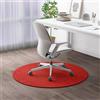 MOTTK Tappetino rotondo per sedia da ufficio, tappeto per pavimenti in legno, protezione per il pavimento dell'ufficio, per sedie a rotelle da gaming, antiscivolo, per la casa (rosso, 120 cm)