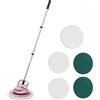 Caskunbsy Mop Rotante Elettrico Lucidatrice per Pavimenti, Lavapavimenti Elettrico Ceratore per Piastrelle, Spazzola Macchina per Pulizia per Bagno, Cucina e Pavimenti Auto