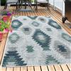 Carpetsale24 Tappeto da esterni, colore blu, disegno berbero, 110831, tappeto rettangolare, Tappeti per terrazzo-balcone o cucina, 140 x 200 cm