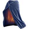 BlissfulAbode Coperta elettrica riscaldata USB, scialle in flanella indossabile con fibbia, 100 x 70 cm, morbida power bank da 5 V, compatibile per casa, ufficio, viaggi, auto, campeggio, lavabile in