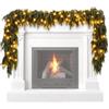 Generic Ghirlanda di luci invernali, verde cipresso artificiale, 90 luci a LED, decorazione natalizia, migliora l'atmosfera interna ed esterna, decorazione per vacanze e feste, 2,7 m per soggiorno