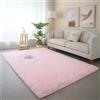 XIEMINLE Tappeto per soggiorno shaggy morbido, grande, per camera da letto, comodi e soffici, lavabili, antiscivolo, per camera dei bambini, salotto e corridoio (80 x 200 cm, rosa)