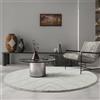 the carpet Bahar Shaggy, tappeto dal design elegante, morbido e facile da pulire, per soggiorno, Crema-2, 120 x 120 cm Rotondo