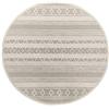 the carpet Calgary - robusto tappeto per esterni, resistente alle intemperie e ai raggi UV, per balcone, terrazza, giardino d'inverno o cucina e sala da pranzo, 120 cm tondo, Beige
