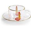 SELETTI TOILETPAPER TAZZINE caffè in Vetro borosilicato, Lingua
