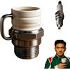 XKrmp Spark Plug Mug with Engine Spark Plug Design, Ceramic Coffee Cup for Car Lovers, Mechanics & Gearheads, Unique Automotive Gift, 12oz Creative Car Engine Cup (1Pc)