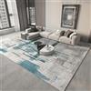18meng Art Tappeto per Soggiorno 180x240 cm Blu Bianco Design Astratto Moderno Striato Tappeto per Soggiorno Camera da Letto Sala da Pranzo Ingresso Tappeto Rettangolare Lavabile in Lavatrice