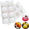 Generic 2 stampi in silicone a forma di mezza sfera con 8 cavità, ideali per torte, cioccolatini, gelatine, saponi e progetti artigianali
