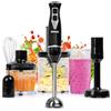 Duronic HB35 Frullatore a immersione 350W con Schiacciapatate Tritatutto Frusta Spiralizzatore | 2 Impostazioni di velocità, 2 lame, acciaio inox, Per zuppe, pasticceria, frullato, purea, frutta